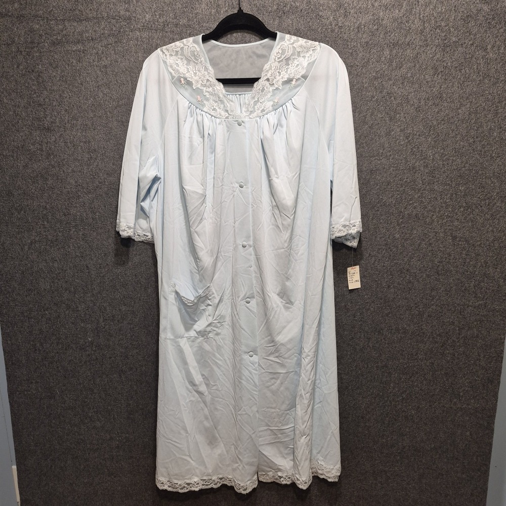 NWT Vintage Shadowline  Lace Lrg  Robe Dressing Gown Coquette Grandmacore